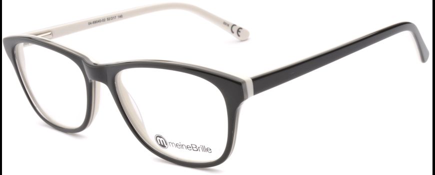 meineBrille 04-69040-02, Schwarz/Creme