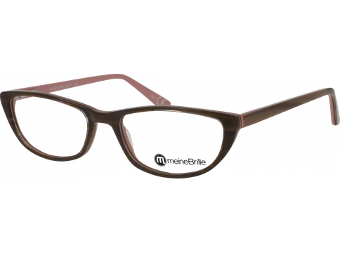 meineBrille Brille Damen meineBrille 04-40190-02, Khaki-Rosé Glitzer