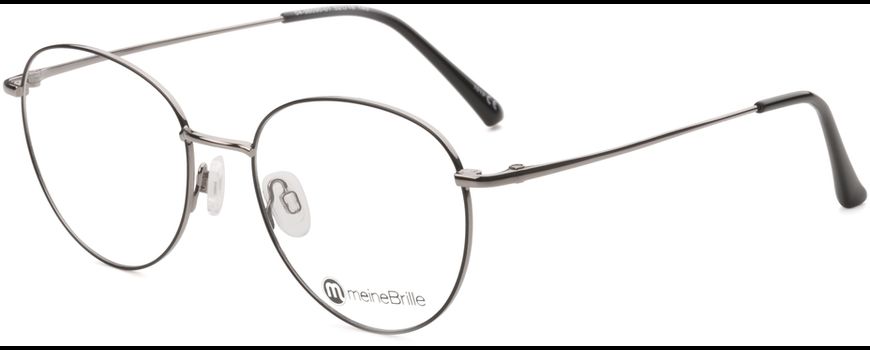 meineBrille 04-96090-01, Schwarz/Gun Glänzend