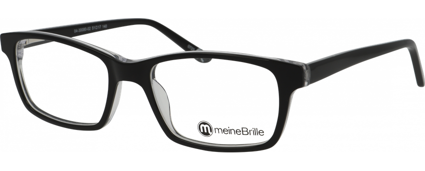 meineBrille 04-30080-02, Schwarz/Crystal