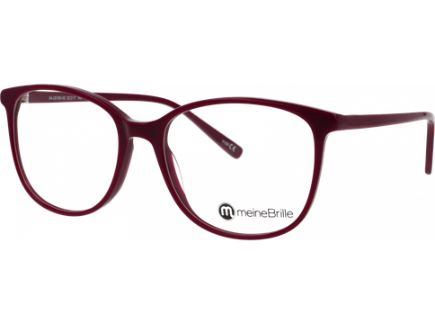 meineBrille 04-20160-02, Weinrot Schräg links