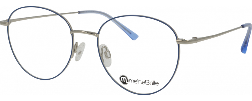 meineBrille 04-96090-05, Blau/Silber glänzend