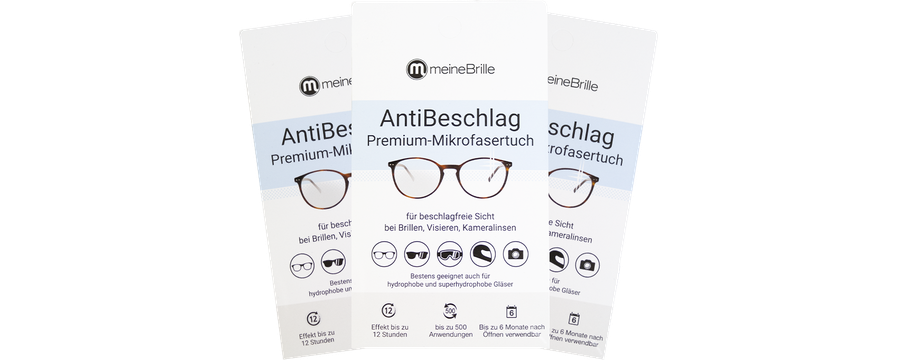 meineBrille AntiBeschlag Premium Mikrofasertuch 3er Set