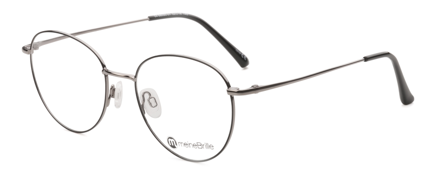 meineBrille 04-96090-01, Schwarz/Gun Glänzend