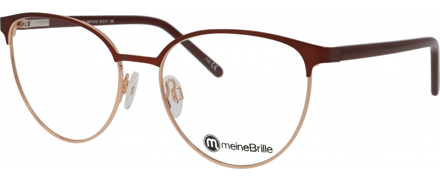 meineBrille 04-30010-02 Rot matt/Kupfergold glänzend