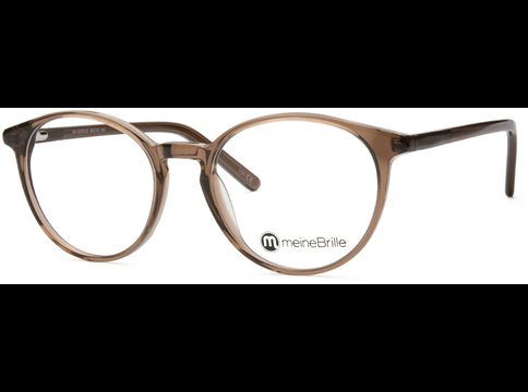 meineBrille 04-12070-01, Braun transparent glänzend Schräg links