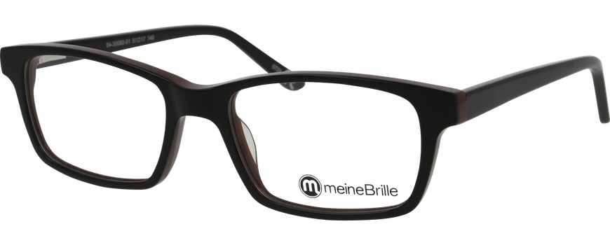meineBrille 04-30080-01, Schwarz/Burgunder