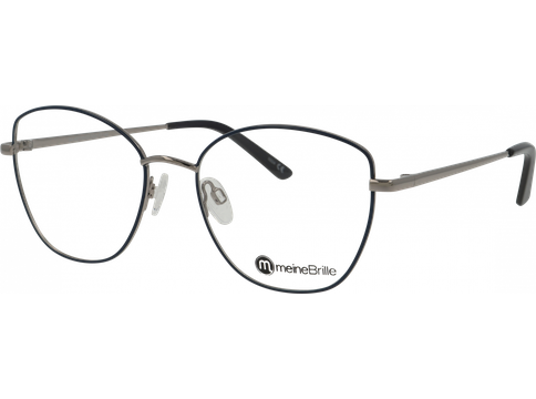 meineBrille Brille Damen meineBrille 04-40110-03, Dunkelblau/Silber glänzend