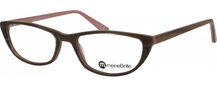 meineBrille 04-40190-02, Khaki-Rosé Glitzer