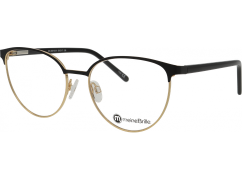 meineBrille Brille Damen meineBrille 04-30010-01 Schwarz matt/Gold glänzend