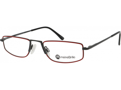 meineBrille 04-20210-01 Dunkelgrau Rot glänzend Frontansicht