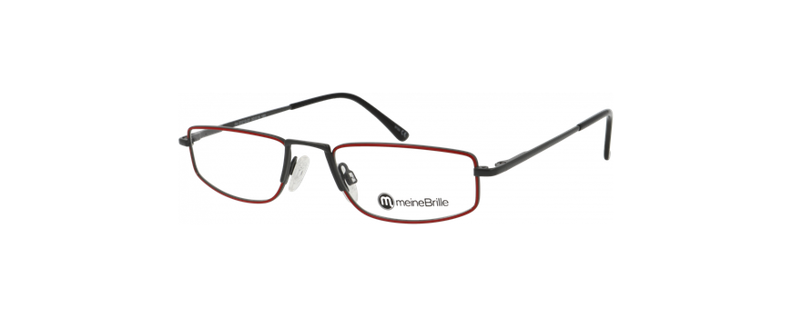 meineBrille 04-20210-01 Dunkelgrau Rot glänzend