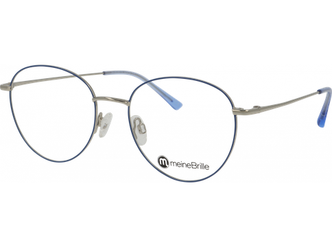meineBrille Brille Damen meineBrille 04-96090-05, Blau/Silber glänzend