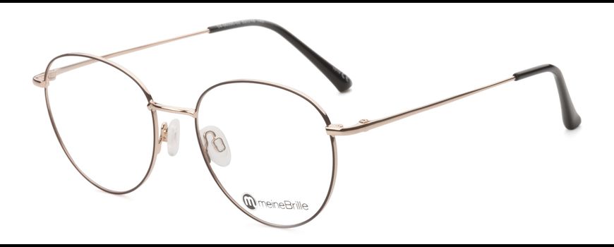 meineBrille 04-96090-02, Braun Matt/Gold Glänzend