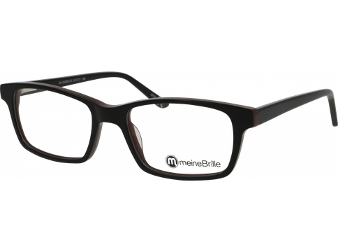 meineBrille Brille Unisex meineBrille 04-30080-01, Schwarz/Burgunder