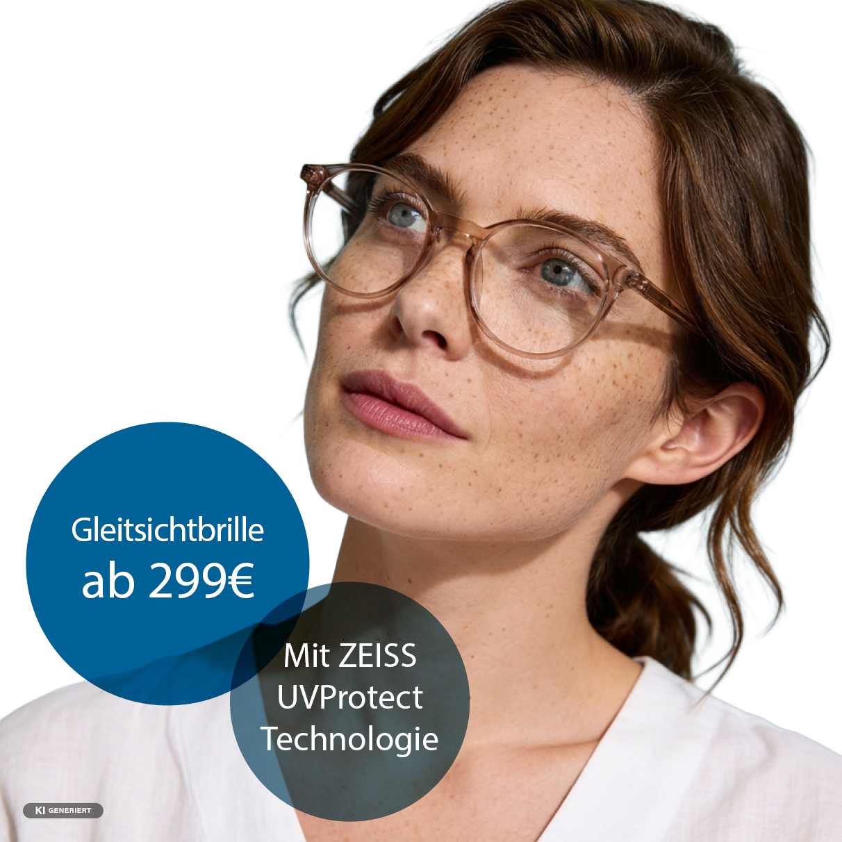 Werbeinfo: Gleitsichtbrille ab 299&euro;, mit ZEISS  UVProtect  Technologie