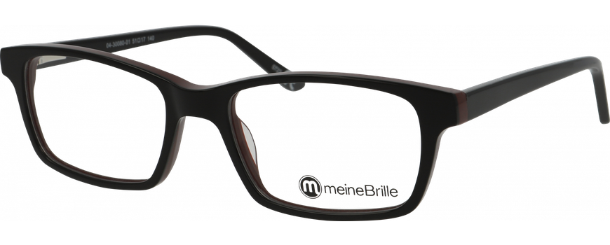 meineBrille 04-30080-01, Schwarz/Burgunder